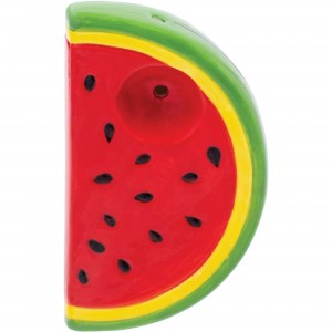 3.5" Watermelon Slice Ceramic Pipe - Wacky Bowlz [CP114]